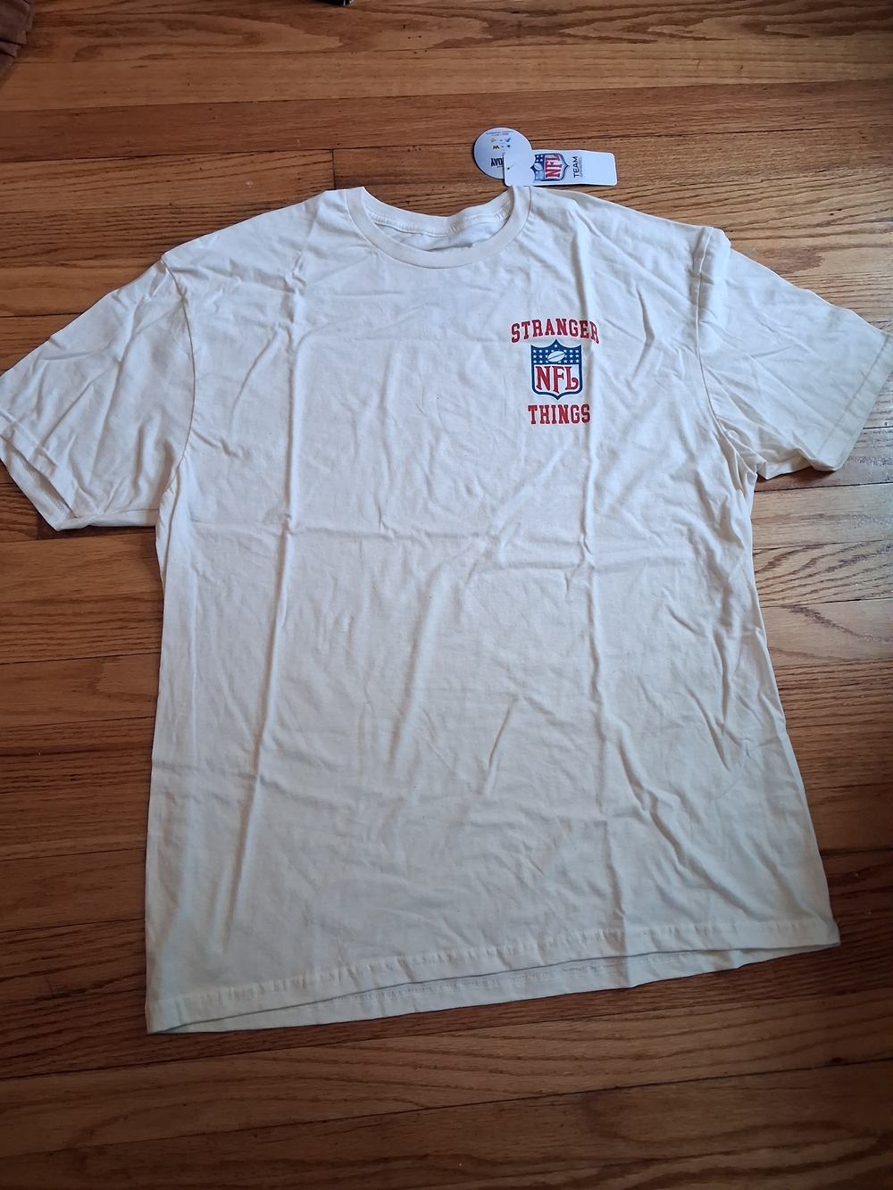 Stranger Things x NFL Cream Short-Sleeve Graphic Tee